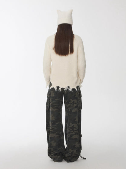 Cable Wool Brushed Sweater