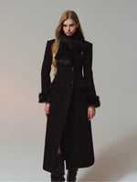 Merino Hourglass Double-Faced Wool Long Coat