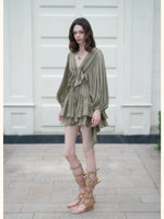 Romantic Ruffle Sleeve Dress