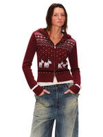 Merino Horse Knit Hoodie