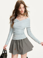 Checkered A-Line Mini Skirt