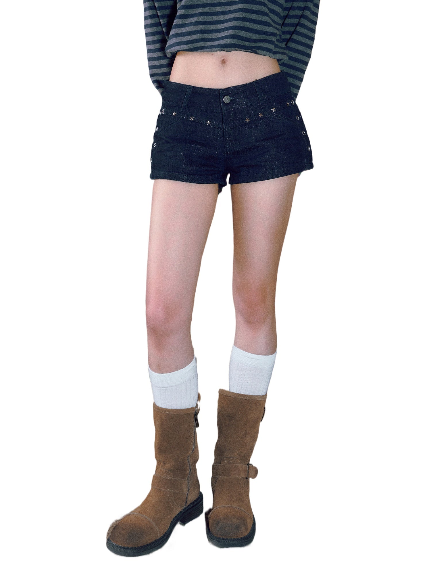 Star Stud Low-Rise Shorts