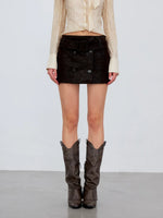Vintage Belted A-Line Skirt