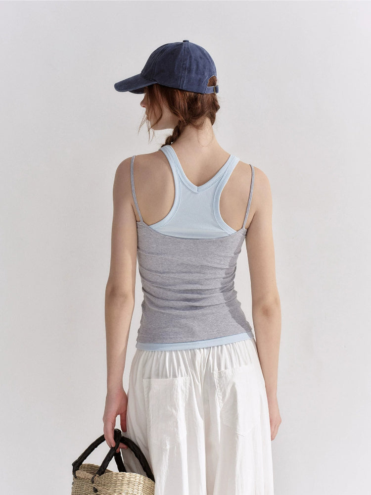 Contrast Logo Tank Top