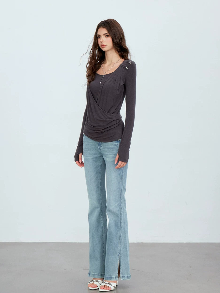 Layered V-Neck Blend Top