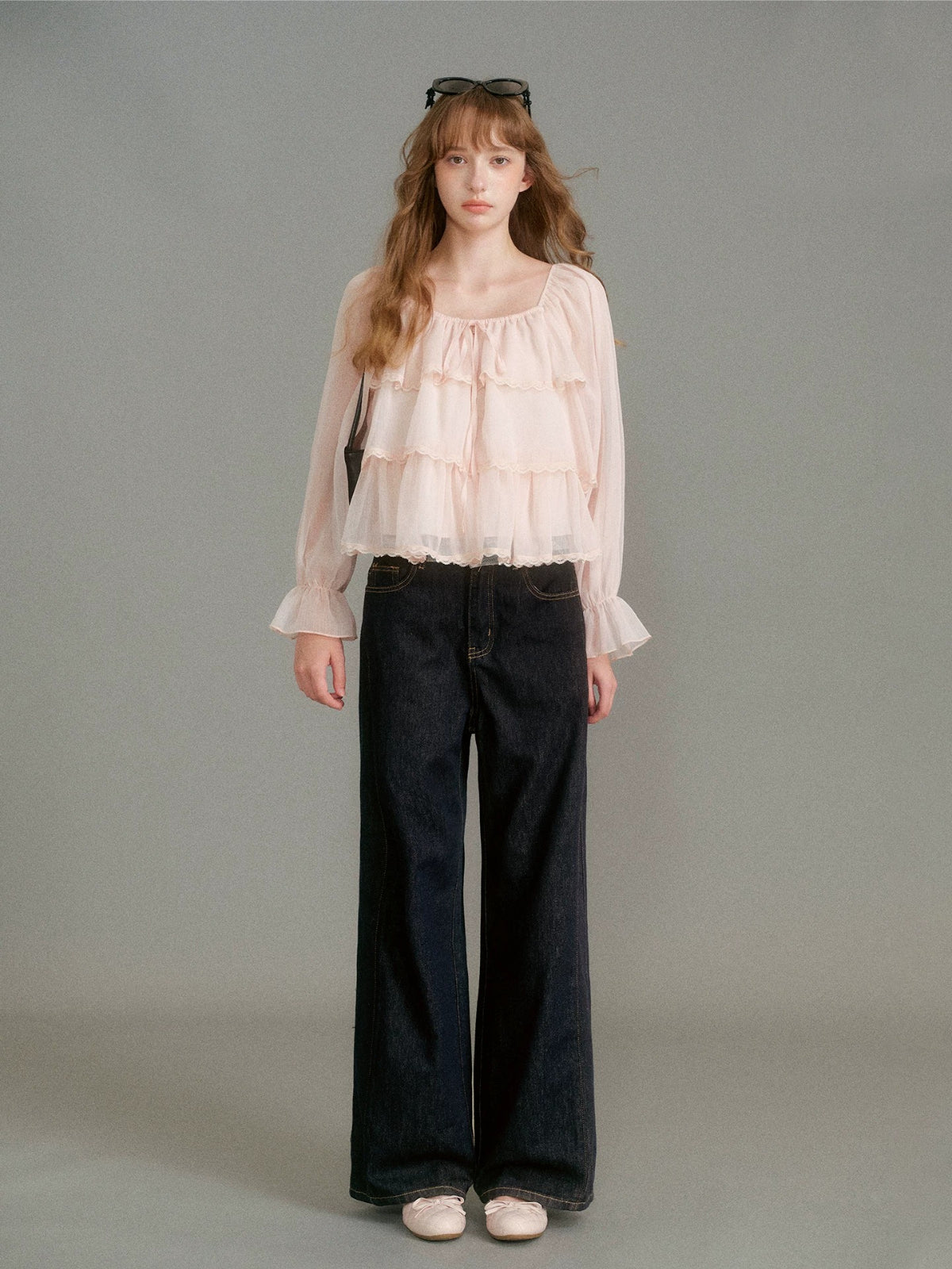 Chiffon Ruffle Blouse
