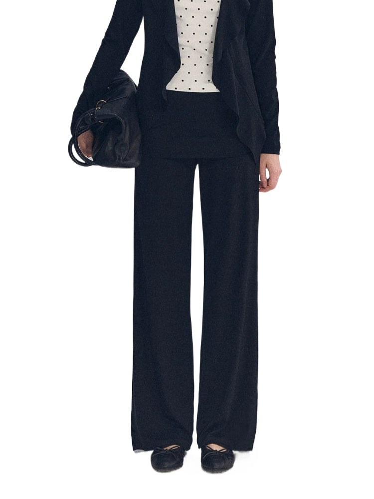 Foldover Straight Pants