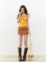 Colorblock Letter Print Cami Top