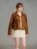 Suede Button Jacket