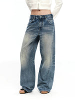 Washed Straight Jeans