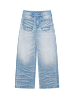 Washed Cat Whisker Jeans