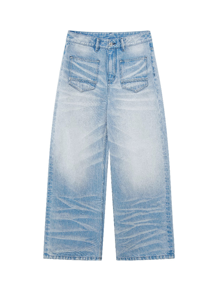 Washed Cat Whisker Jeans
