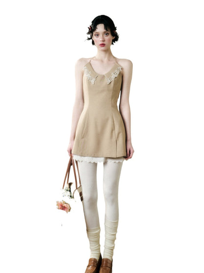 Cloud Neck Embroidered Dress