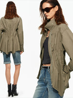 Pleated Waist Utility Jacket