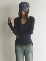 Contrast Layered Top