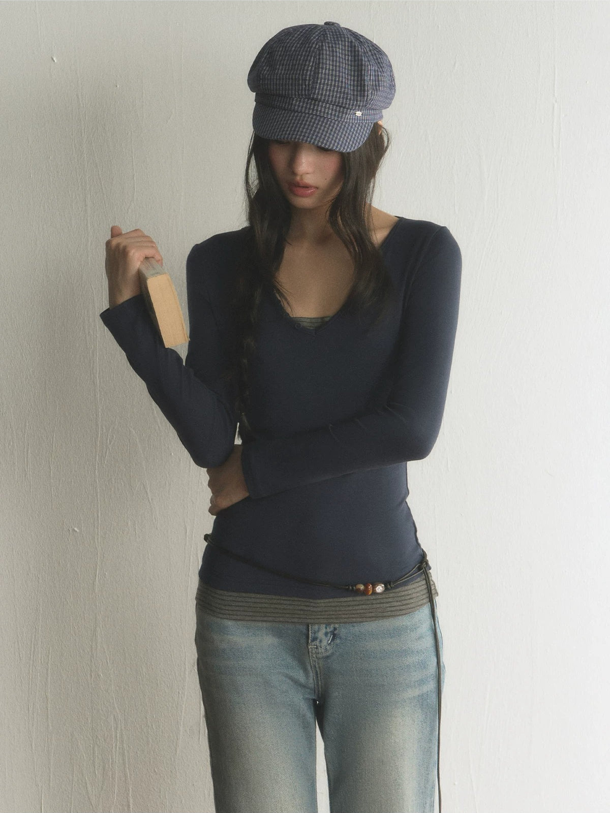 Contrast Layered Top