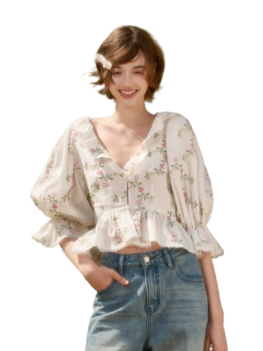 Floral Cotton Blouse