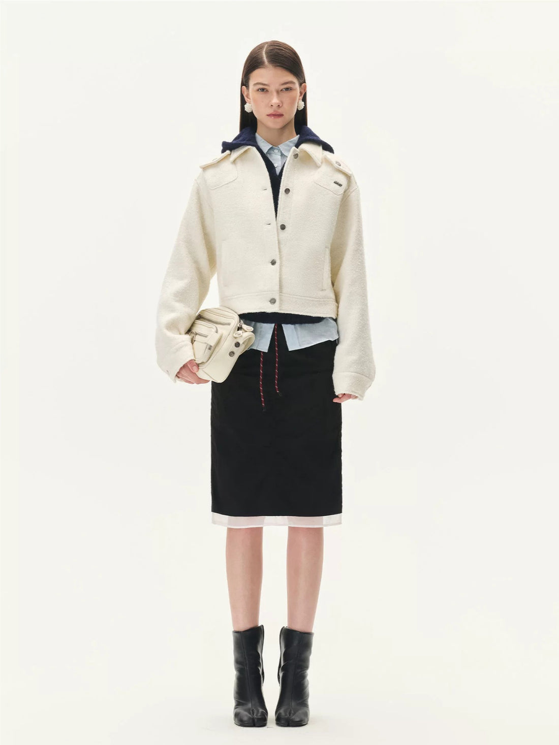 Barn Wool Loop Tweed Short Jacket