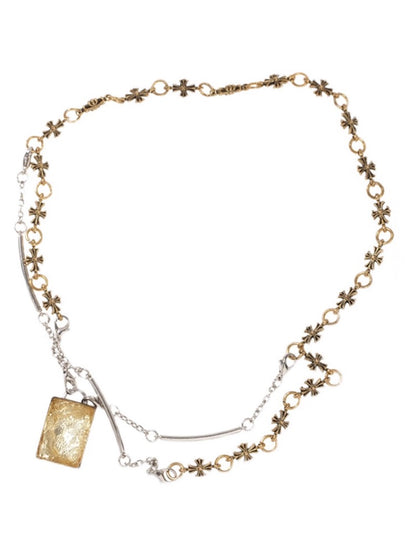 Gold Cross Pendant Necklace