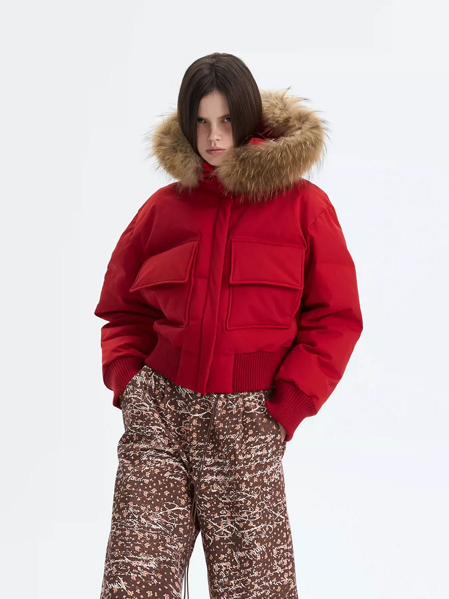Vintage Print Down Jacket