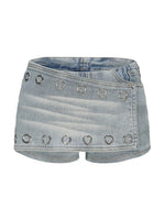 Punk Illusion Denim Shorts