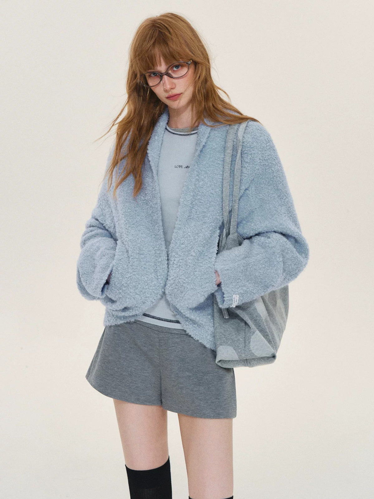 Soft Boucle Batwing Cocoon Cardigan