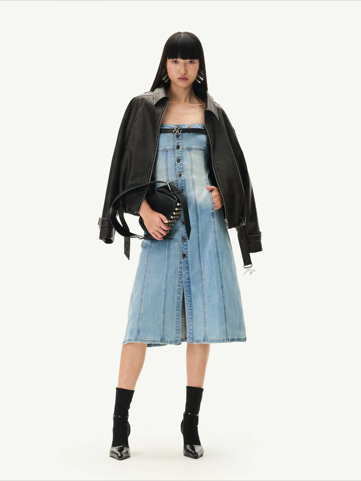 Trani Strapless Denim Dress