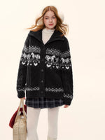 Fair Isle Pony Knit Cardigan