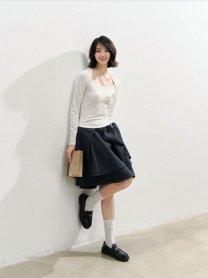 Structural Bow Mini Skirt