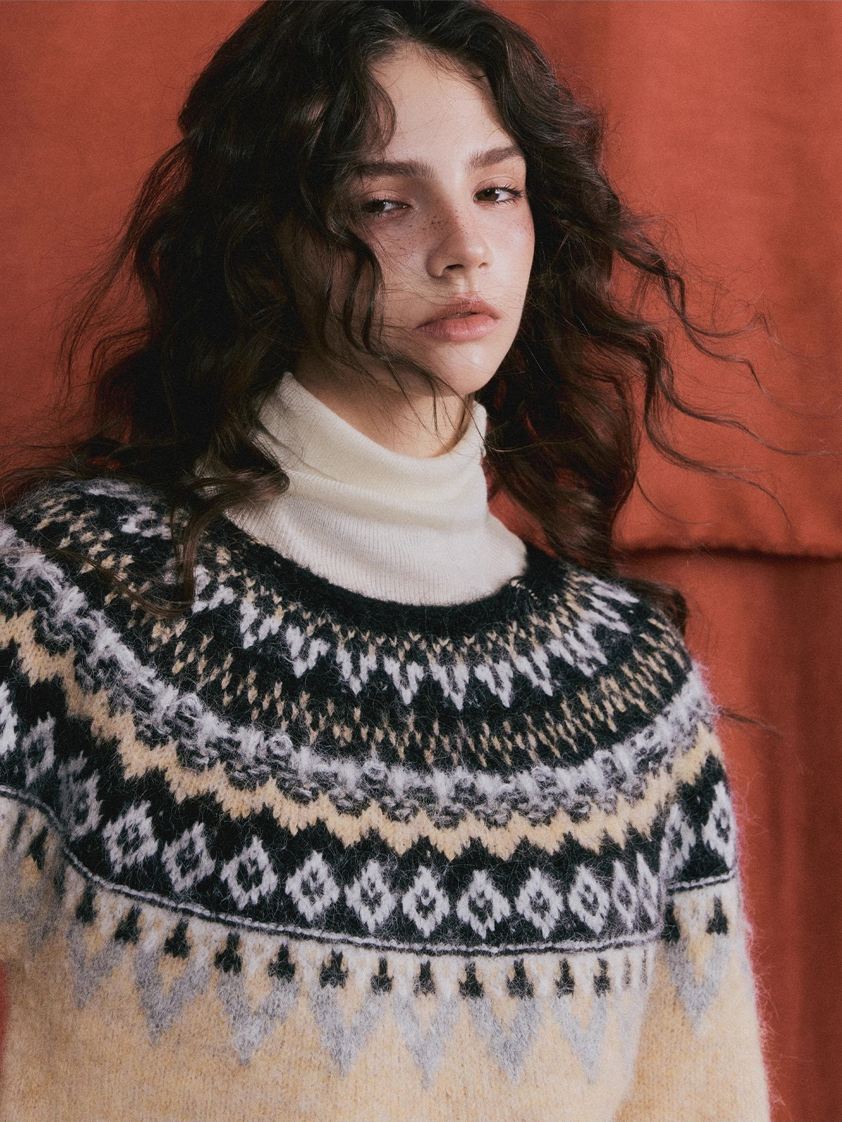 Wool-Blend Fair Isle Sweater