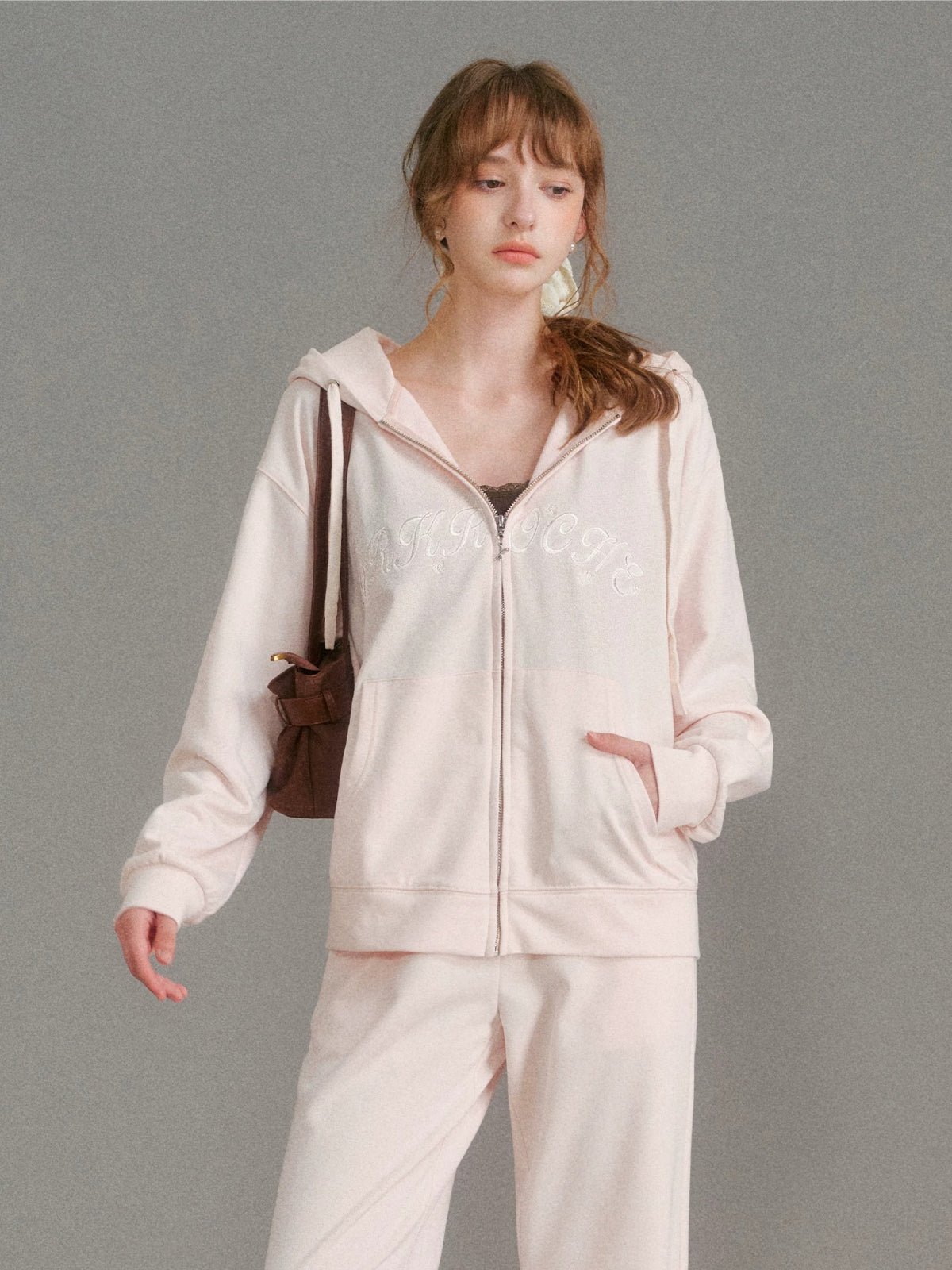 Embroidered Hoodie Set