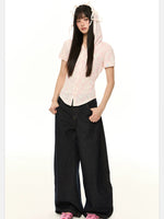 Hooded Vintage Short Sleeve Top