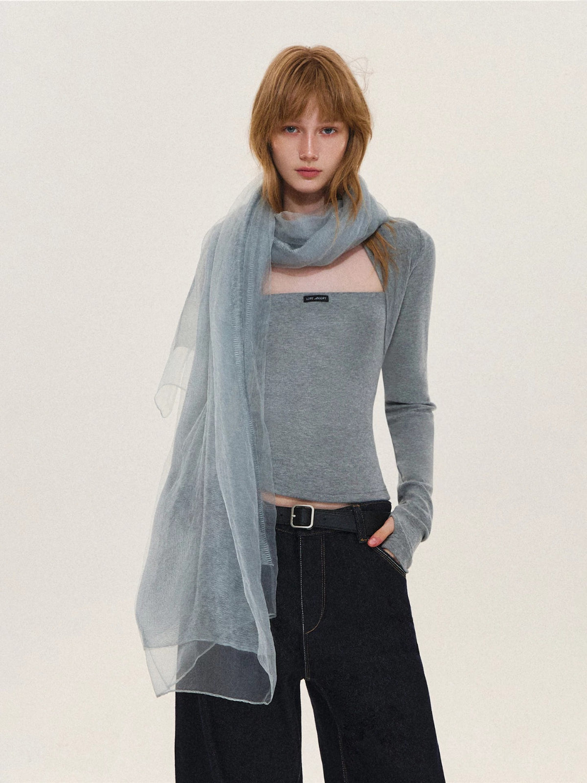 Double Layer Silk Wool Scarf