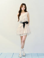 Lace Ruffle Layered Dress