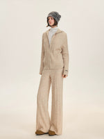 Hooded Cable Knit & Pants Set