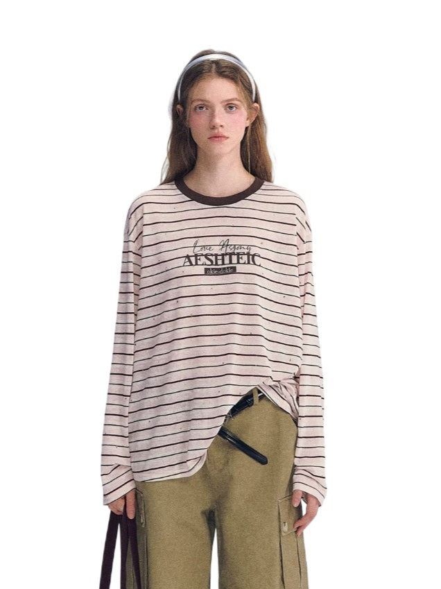 Rhinestone Striped Tee