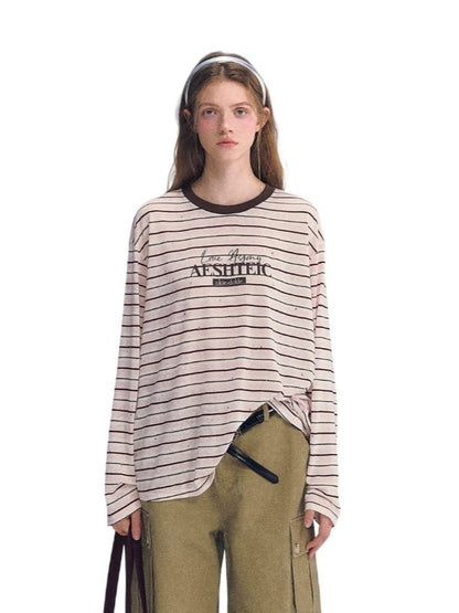 Rhinestone Striped Tee