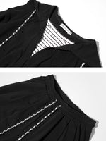 Vintage Striped Layered Sweatshirt Set