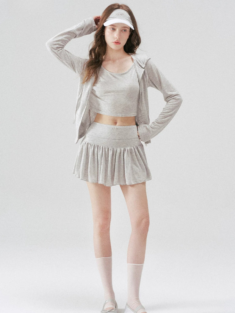 Lyocell Hooded &amp; Skirt Set