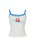 Colorblock Letter Print Cami Top