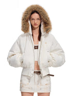 Polar Eco-Faux Fox Fur Down Jacket