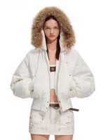 Polar Eco-Faux Fox Fur Down Jacket