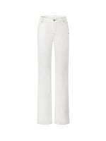 "White" Washed Straight Jeans