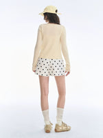 Lace V-Neck Knit Cardigan Set