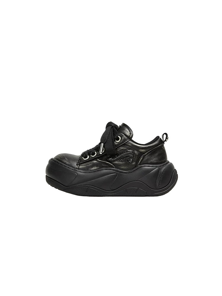 Distressed Platform Sneakers