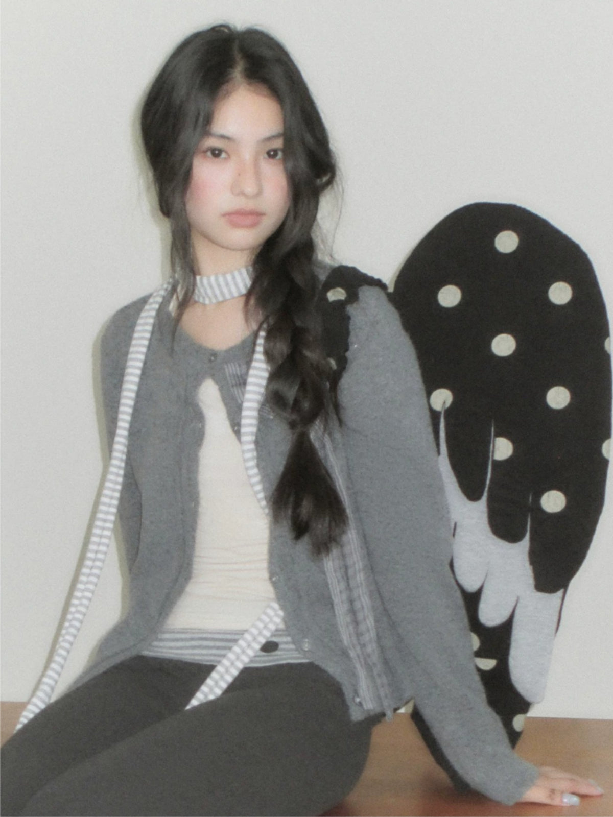 Soft Knit Bow Detail Cropped Cardigan