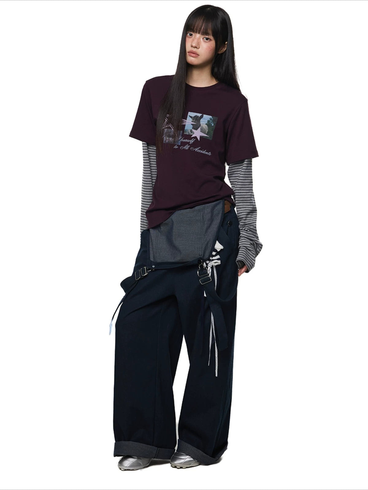 Layered Graphic Stripe Tee