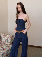 Striped Denim Set