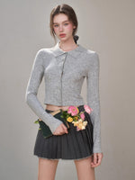 Silky Wool Cropped Cardigan