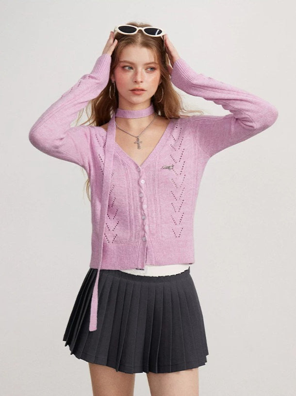 Reversible Cutout Knit Top